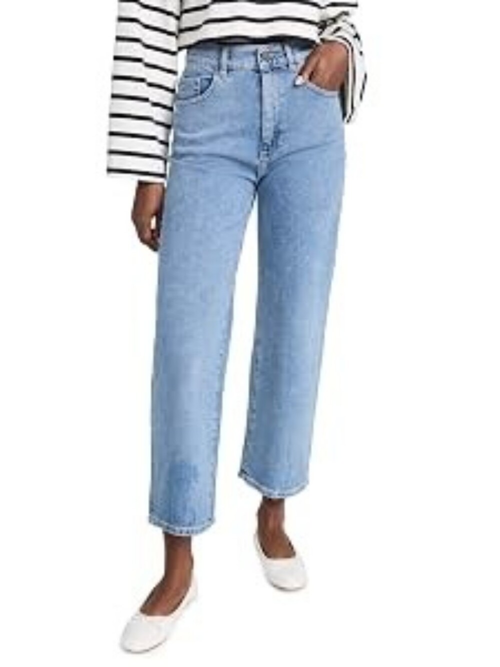 DL1961 Hepburn Wide Leg High Rise Vintage Ankle Jeans Reef Blue NWT